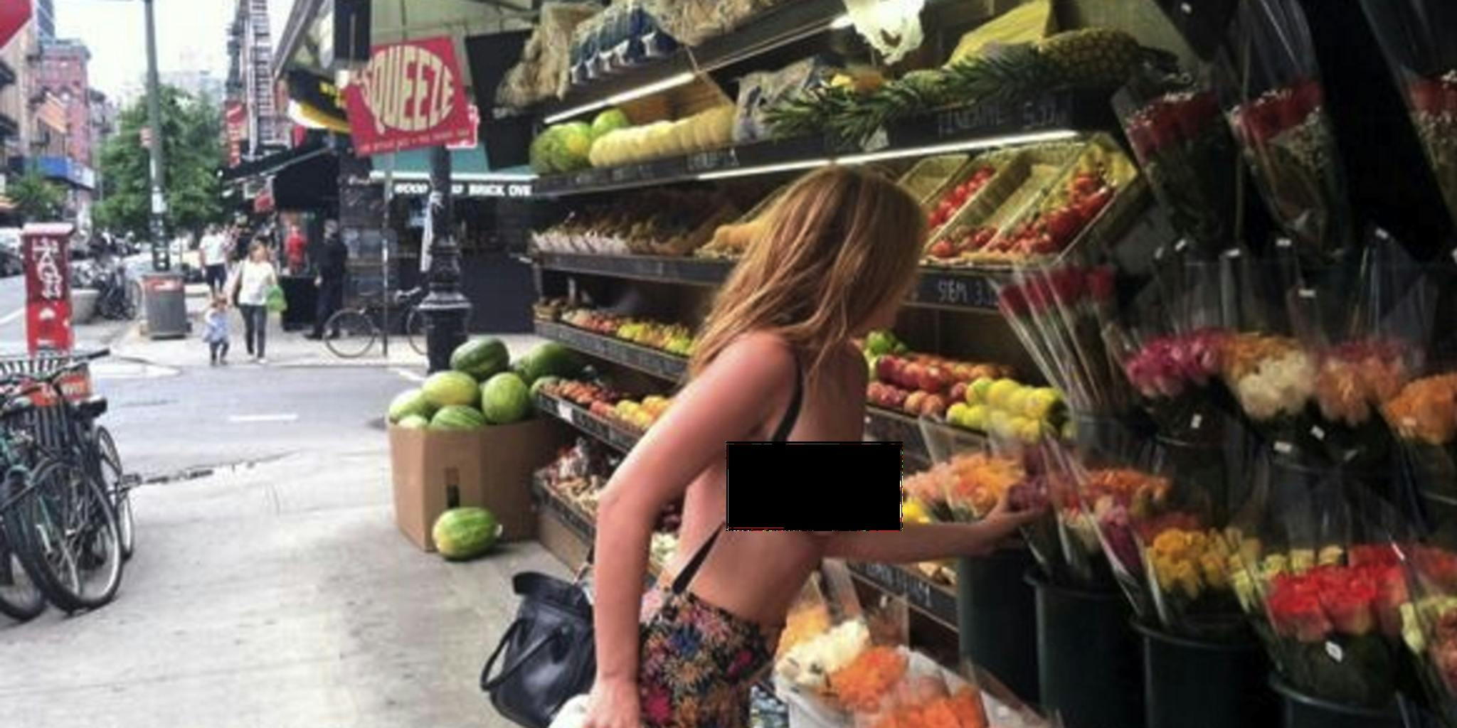 Bruce Willis and Demi Moore's daughter walked around Manhattan topless to protest Instagram.