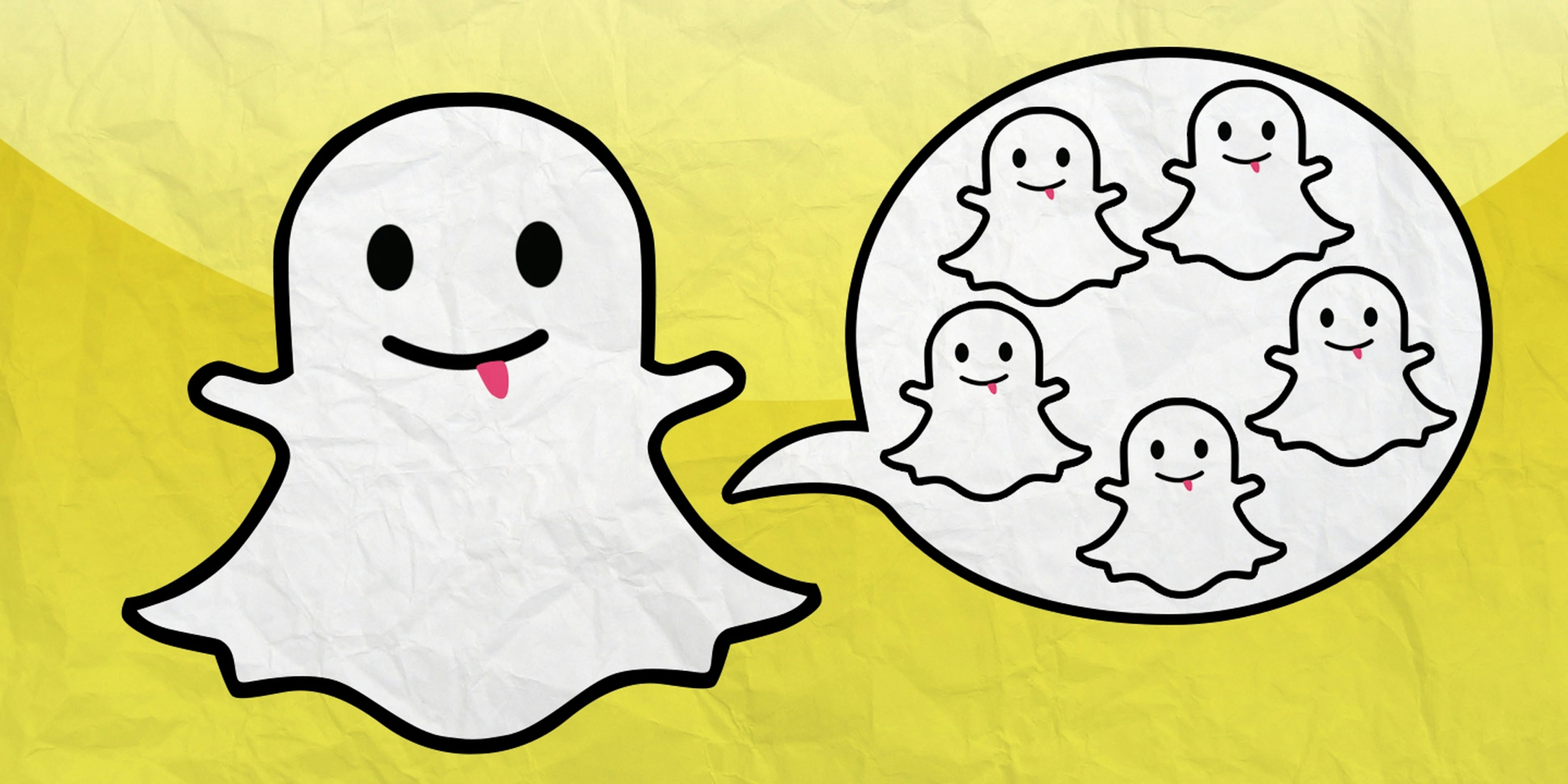 How to use Snapchat: An illustration for Snapchat groups