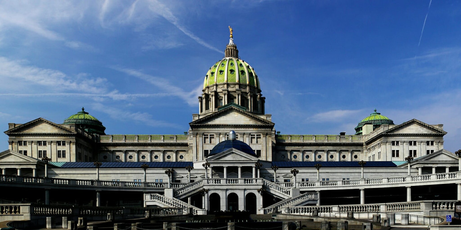 The Pennsylvania State Capitol building in Harrisburg.