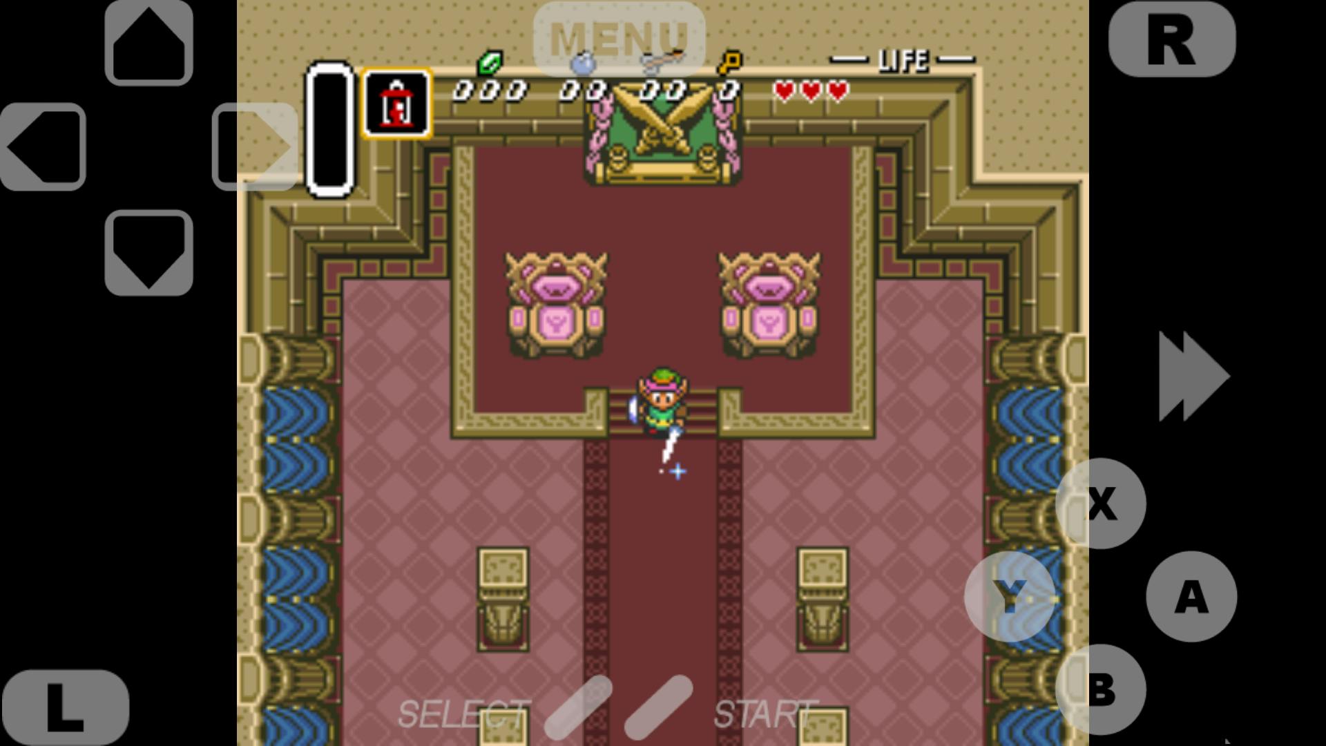 "The Legend of Zelda: ALttP" emulated on SuperLegacy16