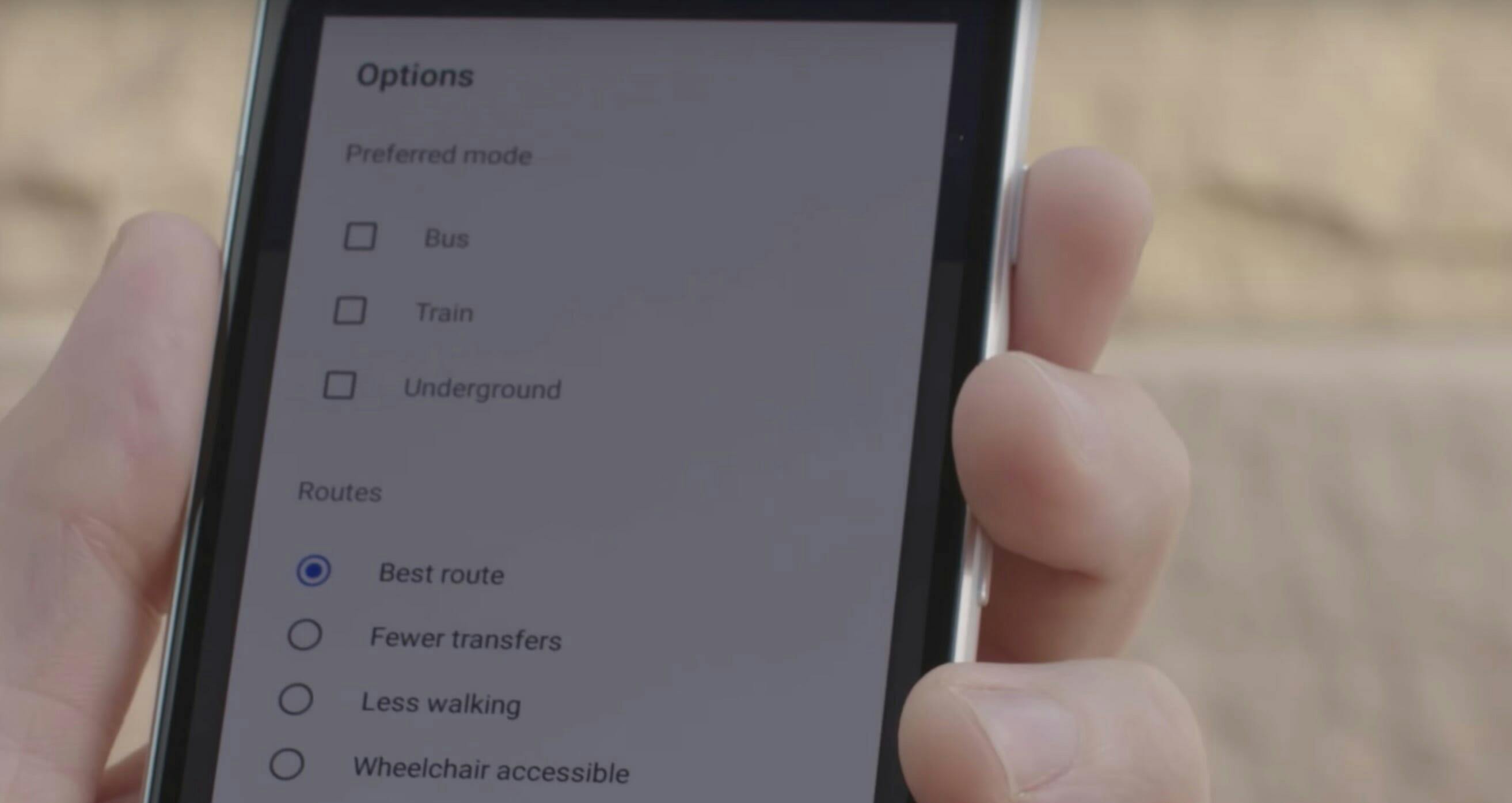 How to use Google Maps wheelchair accessible routes