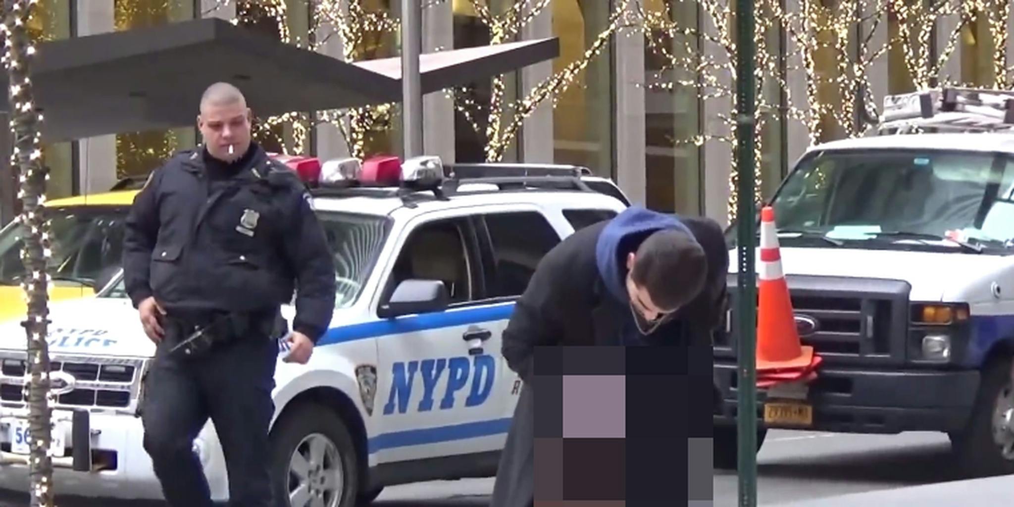A prankster went around NYC and jerked off in front of cops.