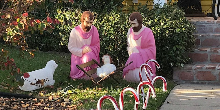 Nativity scene with two Josephs