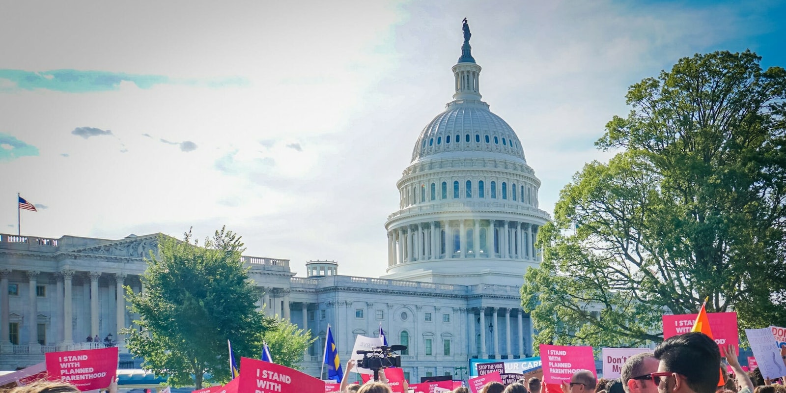 Citizens and leaders gather at the U.S. Capitol to support quality health care for all.