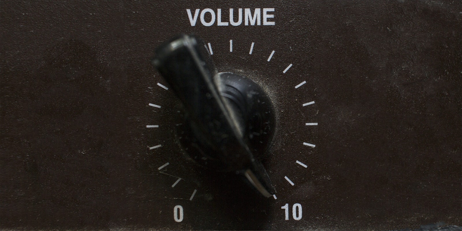 Volume knob set to 10