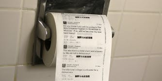 Donald Trump tweets on toilet paper roll