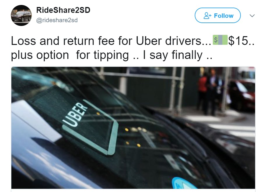uber ride-hailing tipping feature tips
