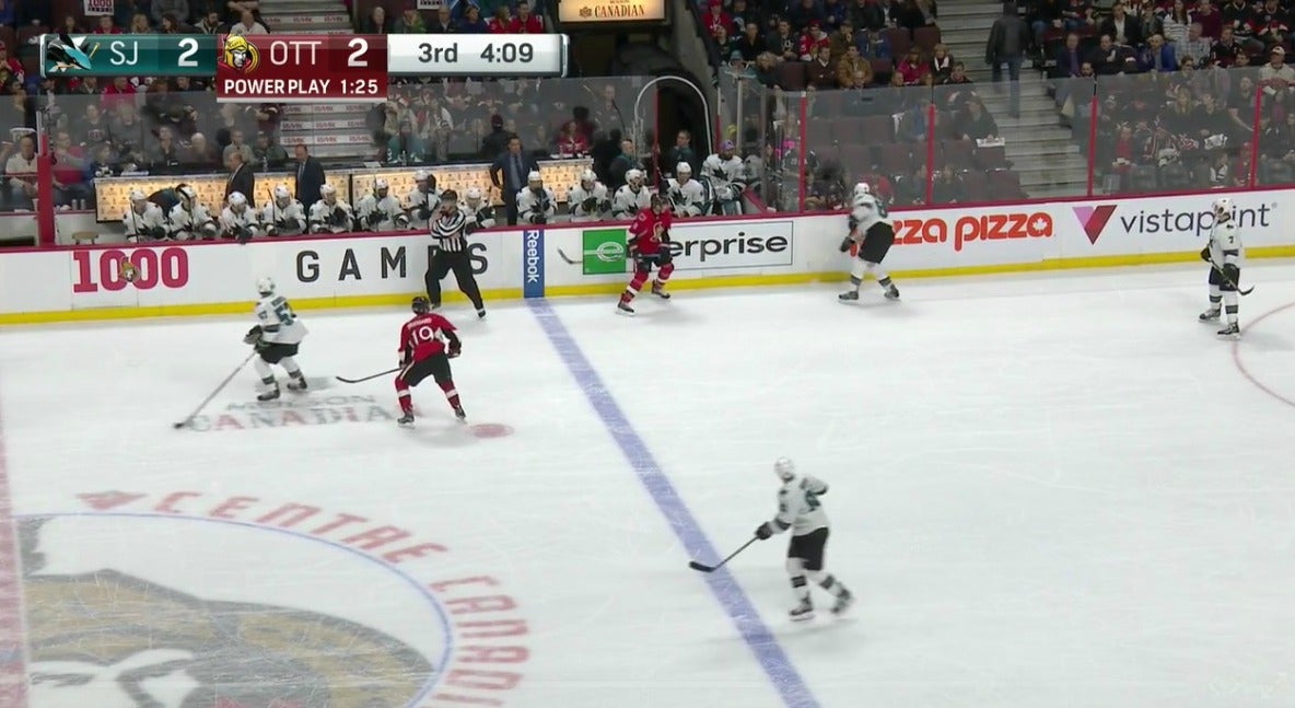NHL Players React to Being Hit by a Puck at Almost the Same Time