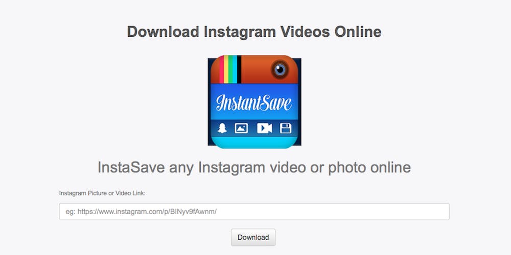 Save Instagram Videos with InstantSave website