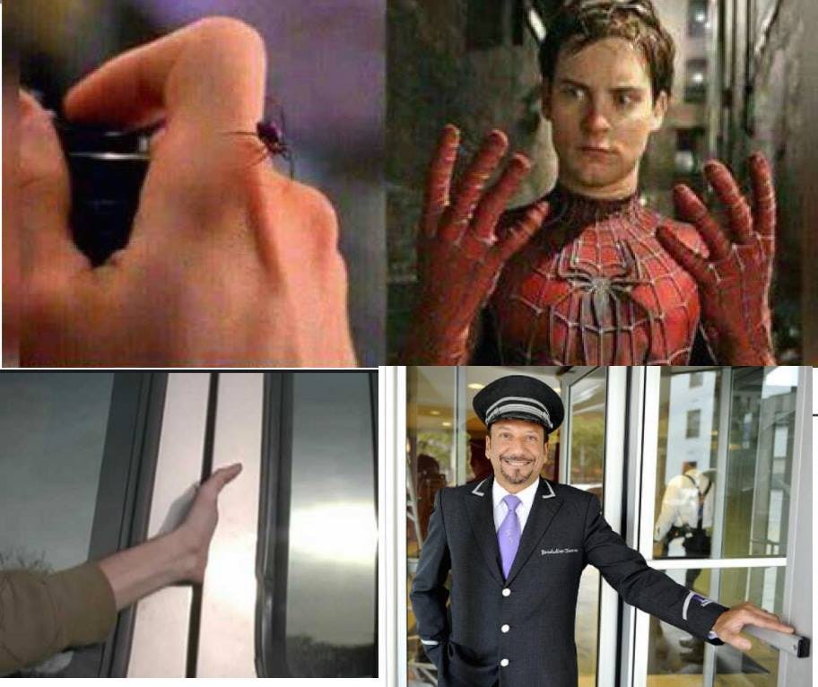 spider-man meme doorman