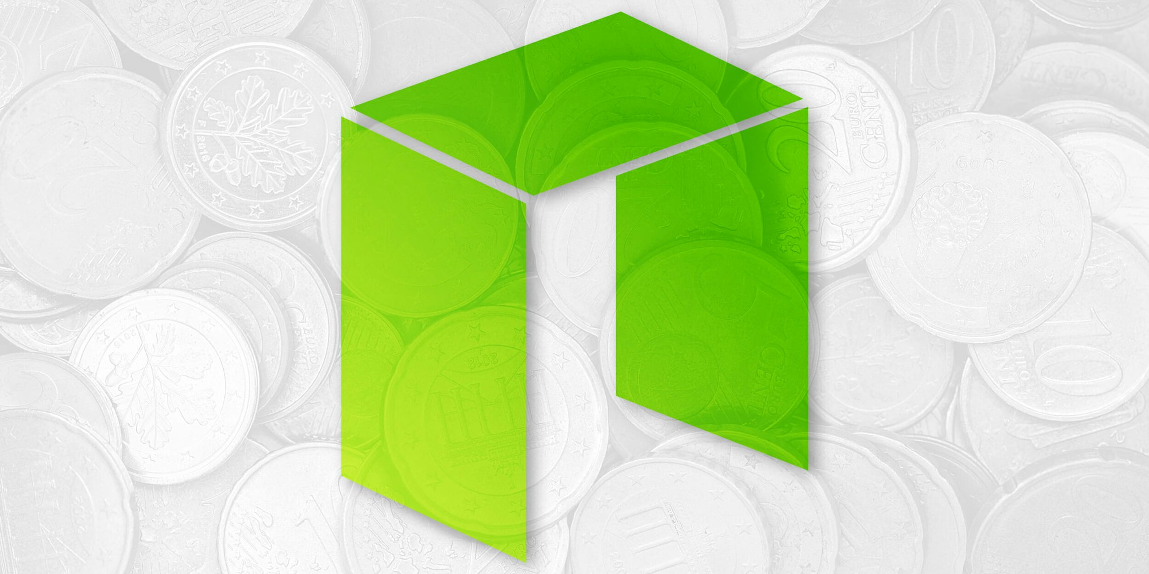 NEO cryptocurrency with coin overlay