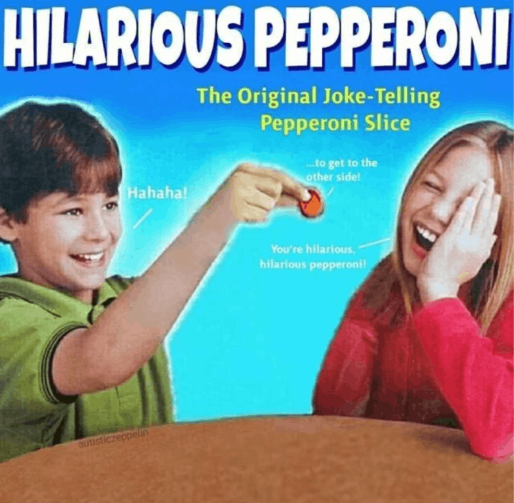 hilarious pepperoni connect four meme