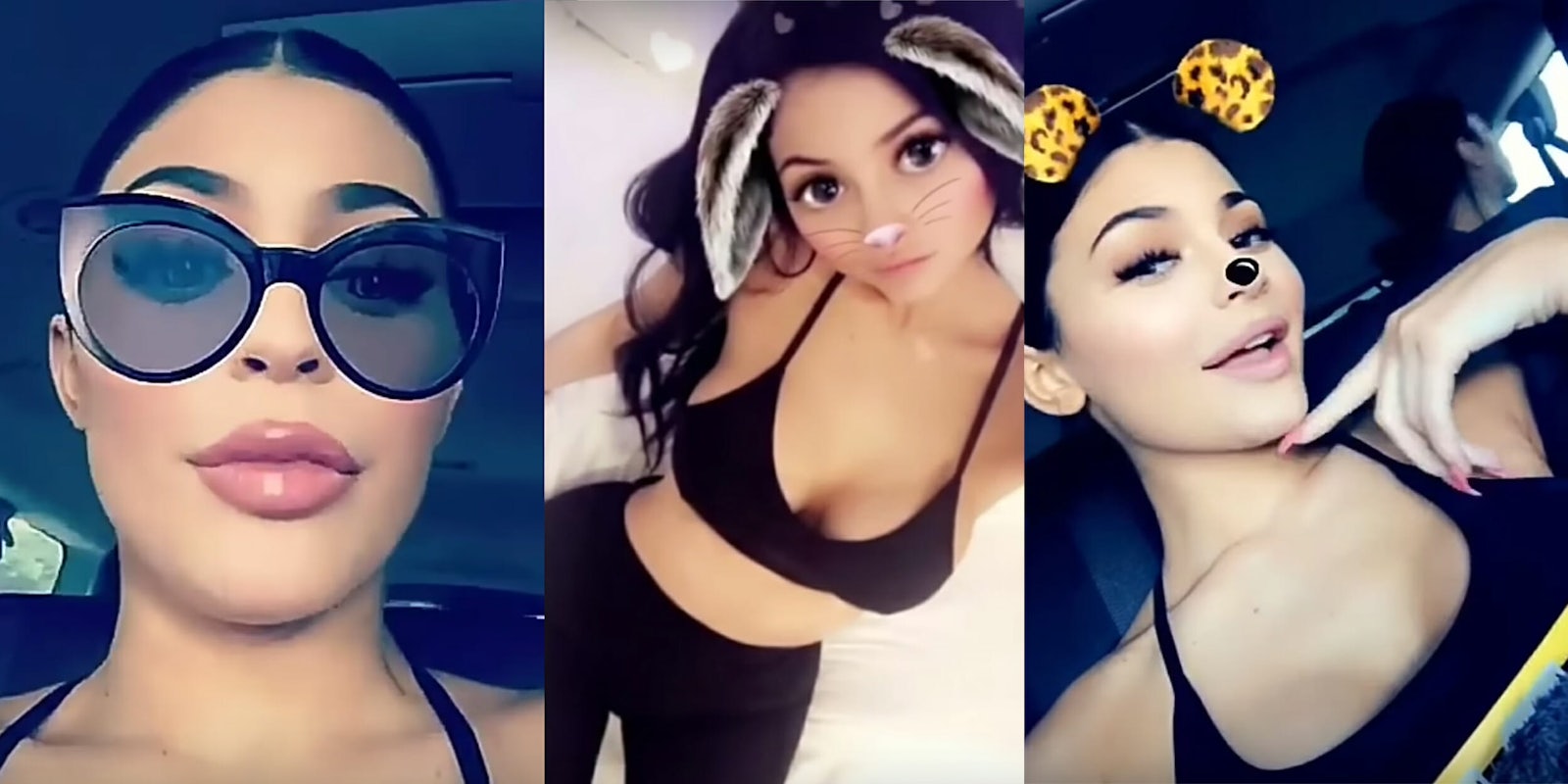 Kylie Jenner Snapchat poses