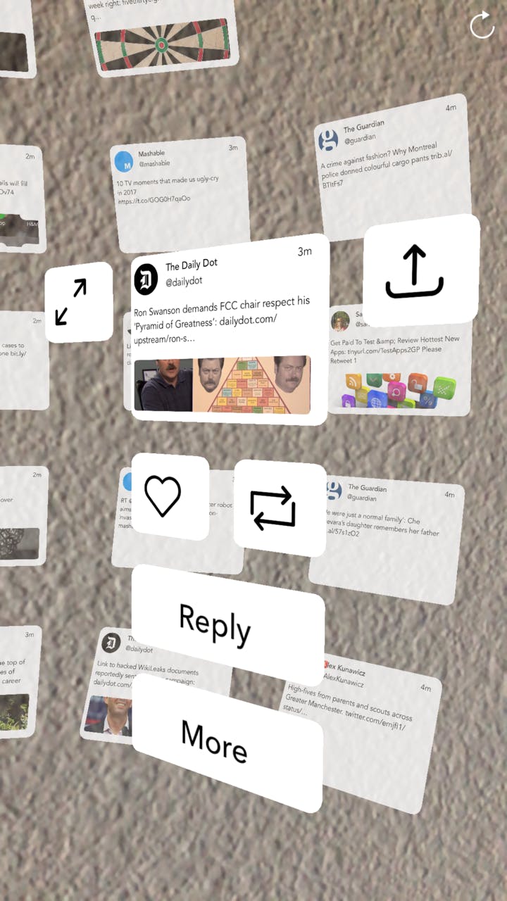 twitter augmented reality ar app