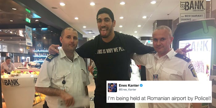 Enes Kantar allegedly detained in a Romanian airport