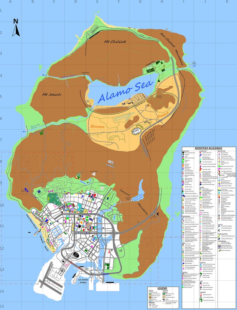 The map of Los Santos made by a GTA V fan!!!GTA 5 TV