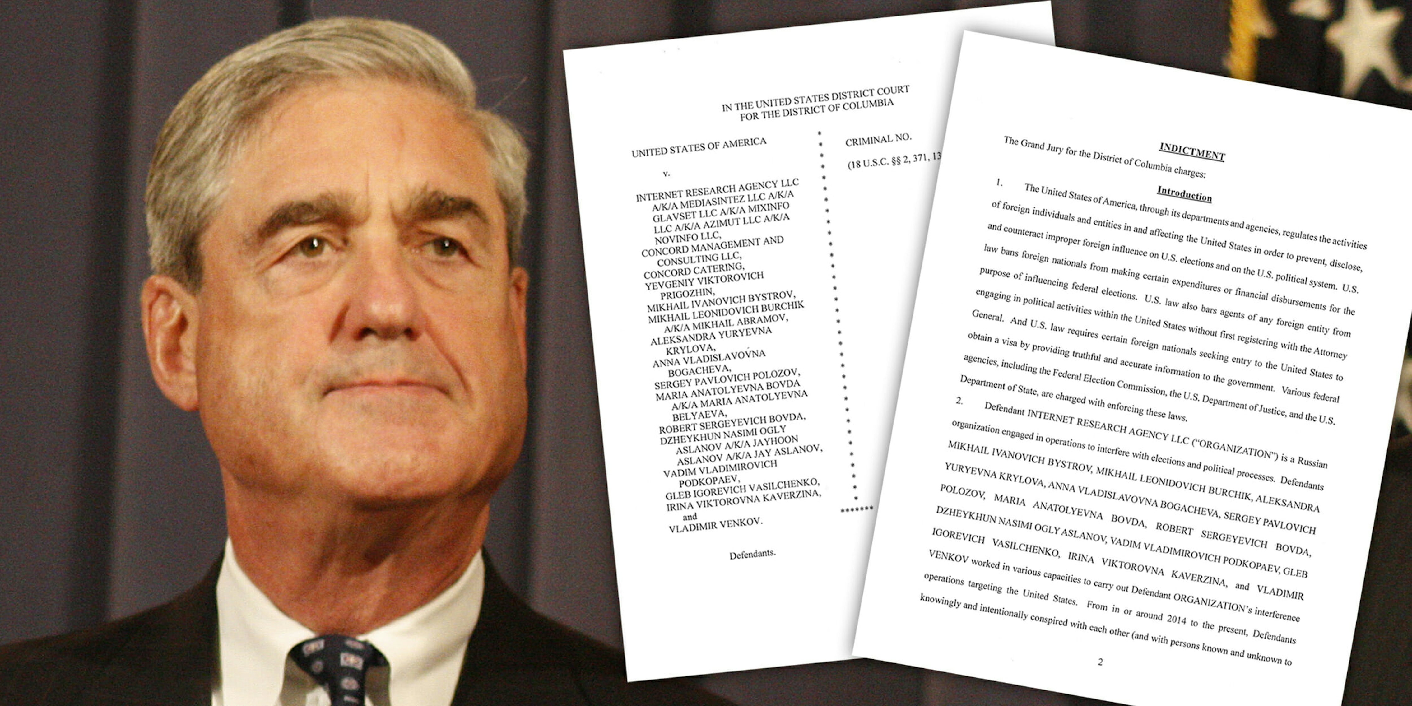 Robert Mueller and Russian indictments