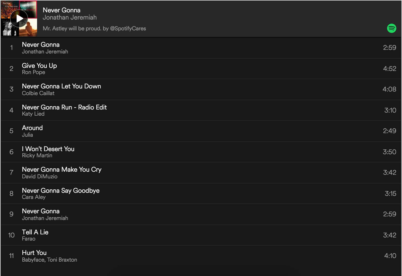 Spotify Rickroll