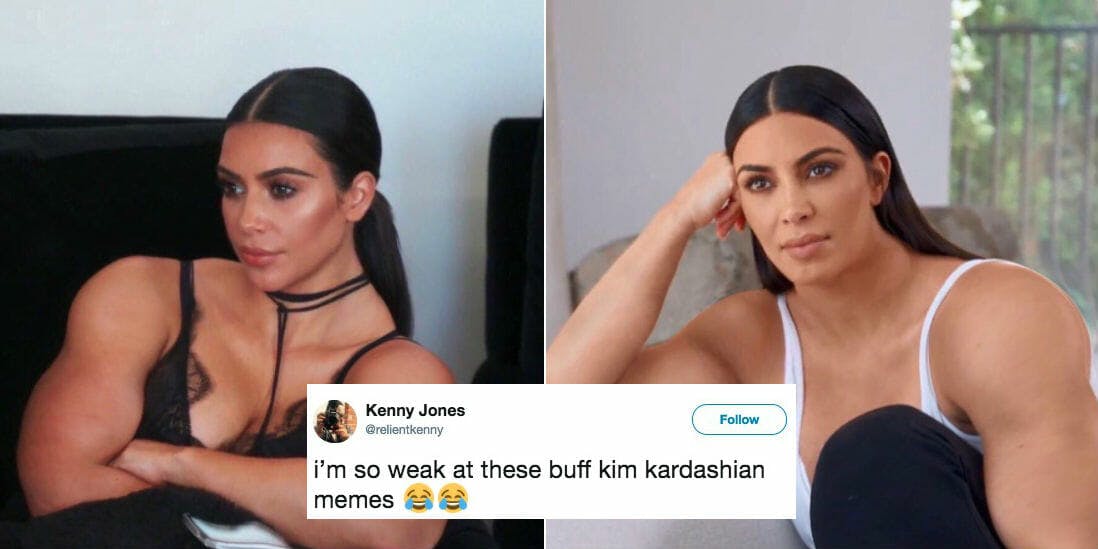 Buff Kim Kardashian is the internet's new favorite meme.
