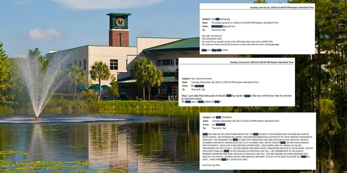 Florida Gulf Coast University with racist hate emails