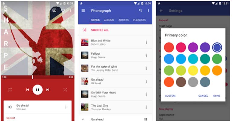music player for android: phonograph