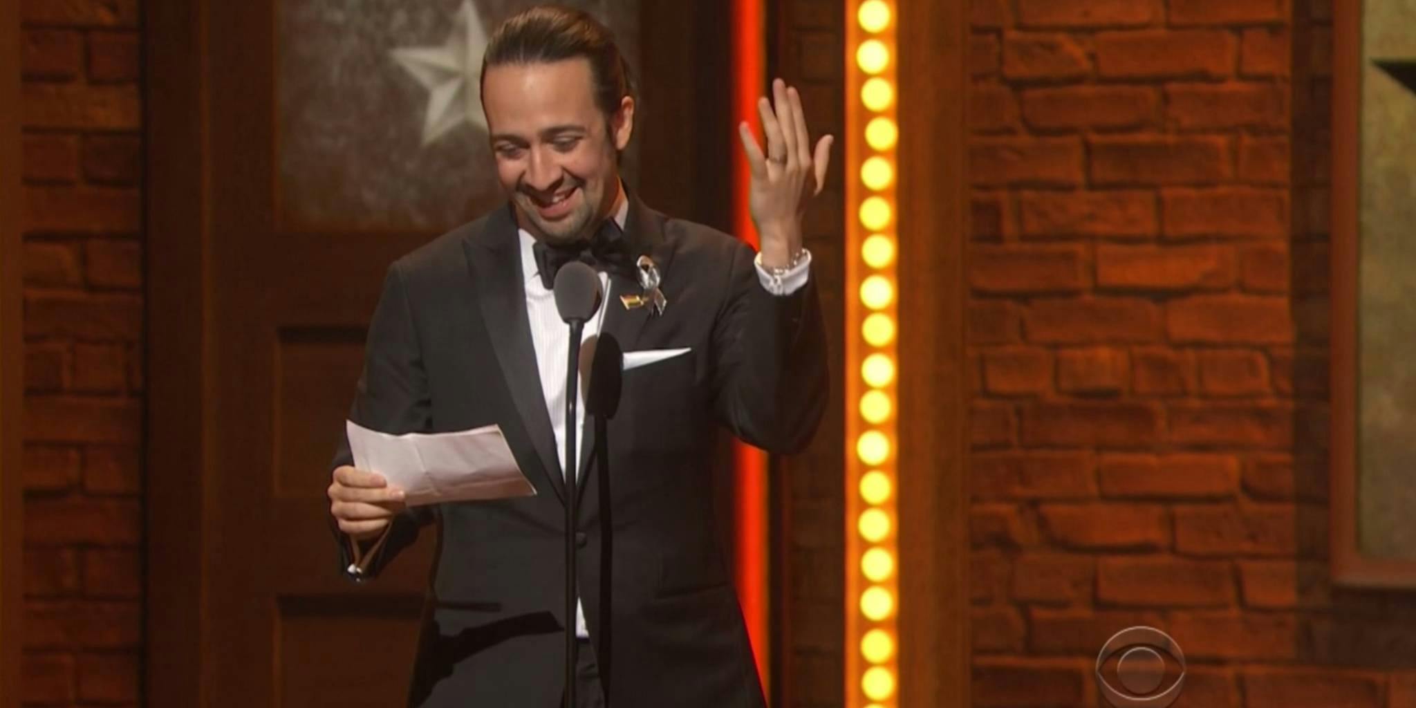 LinManuel Miranda wins best original score at Tonys, delivers