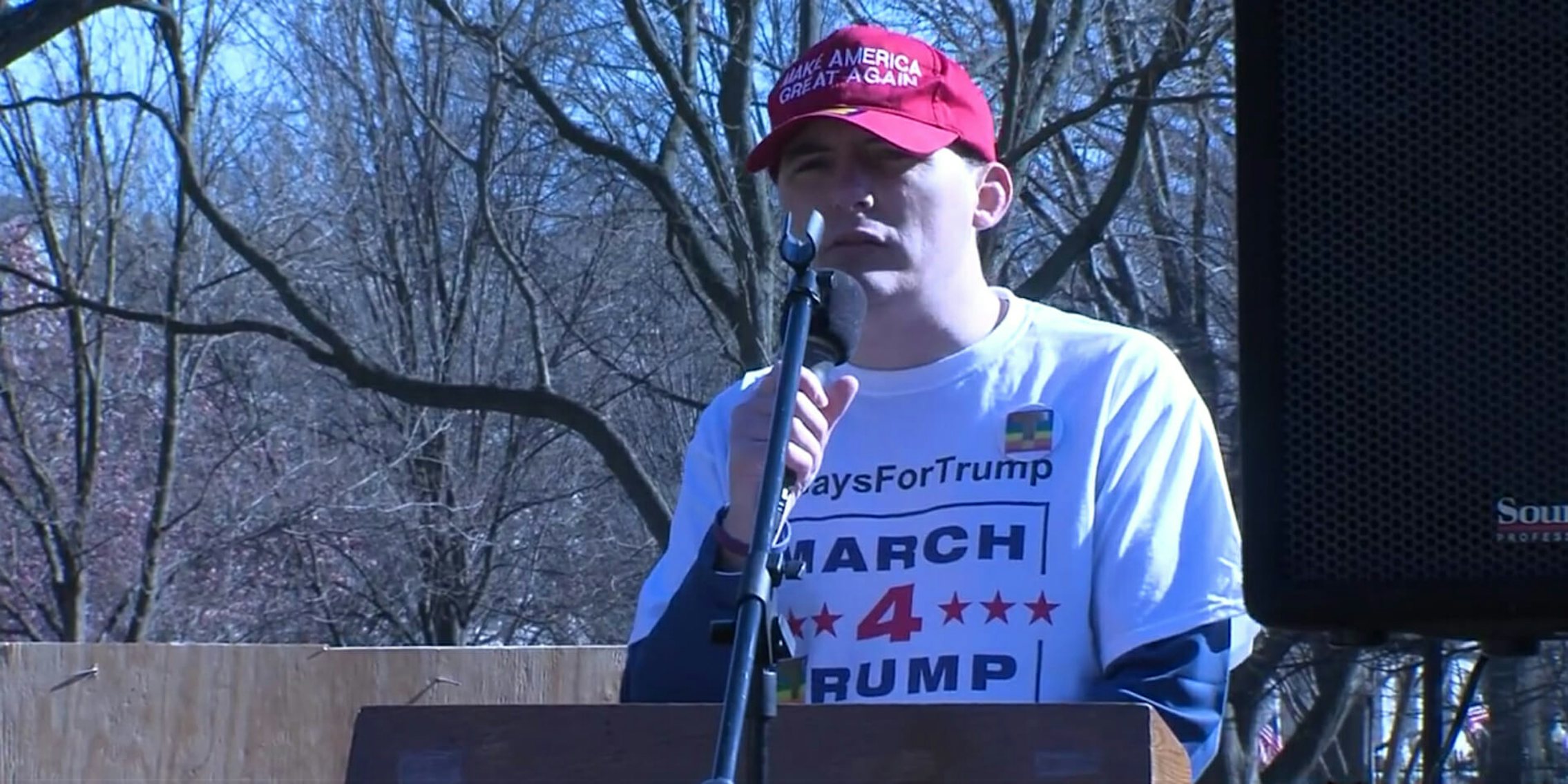 Peter Boykin speaks at the 'March 4 Trump.'