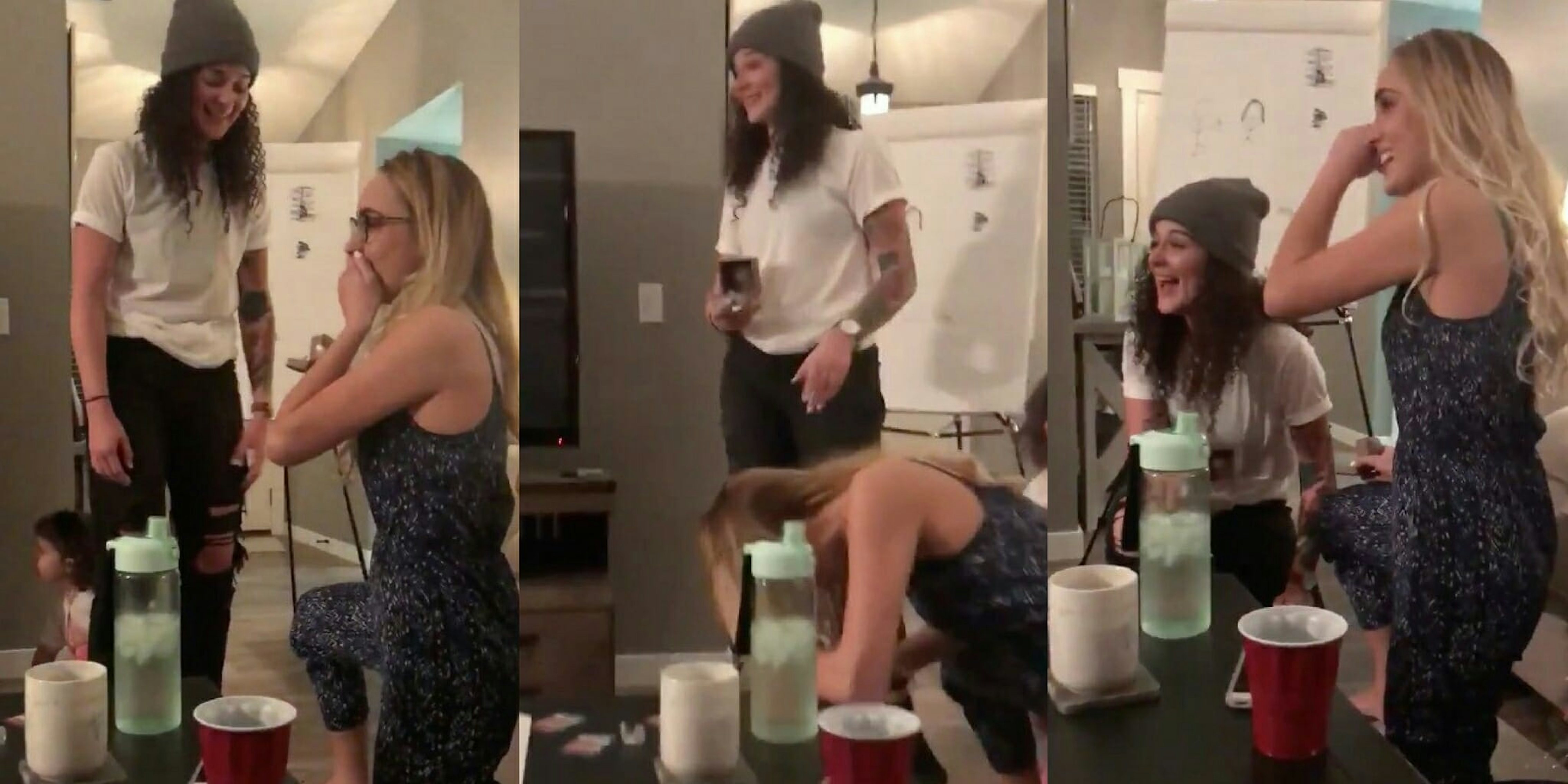 A couple accidentally planned to propose to each other during the same moment.