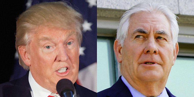 Donald Trump and Rex Tillerson on the growing nuclear threat of North Korea