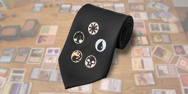 Magic: The Gathering mana symbol necktie