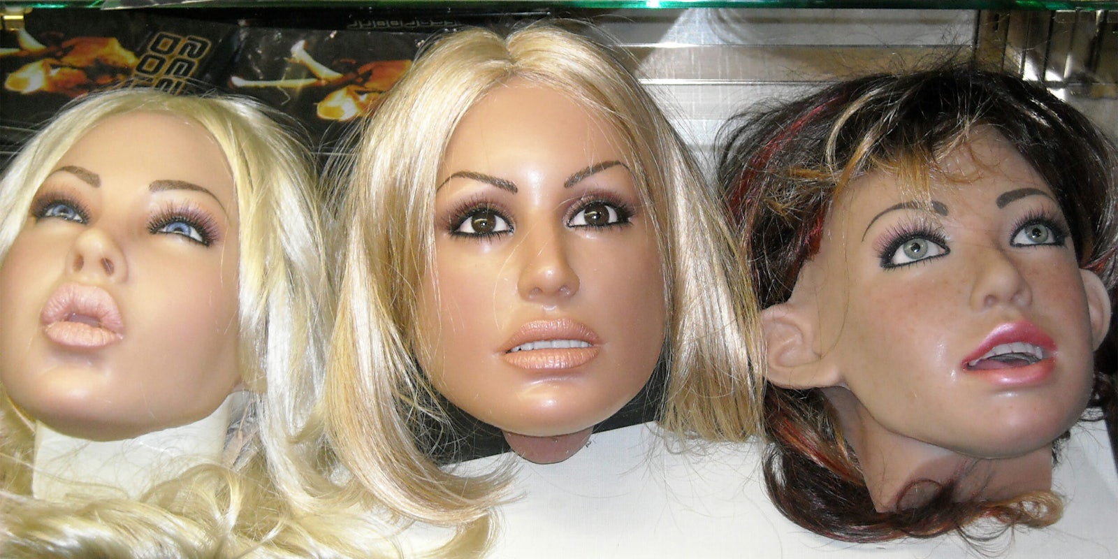 Real doll heads in case
