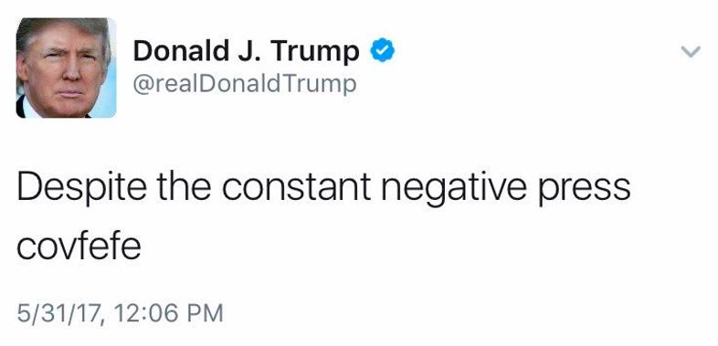 president trump covfefe