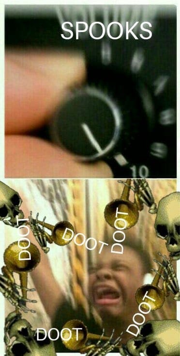 turn up the doot spooky meme