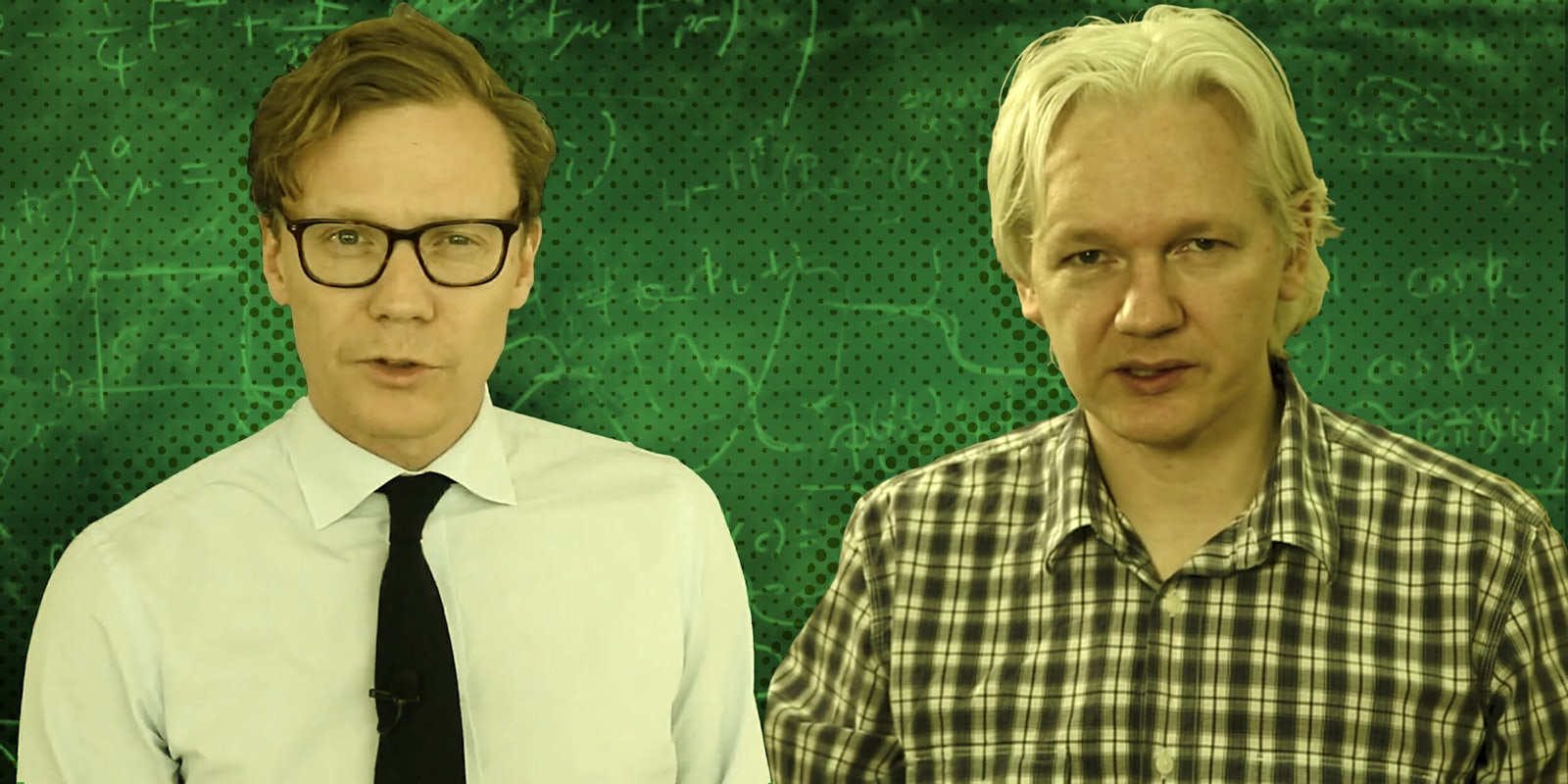 Alexander Nix and Julian Assange