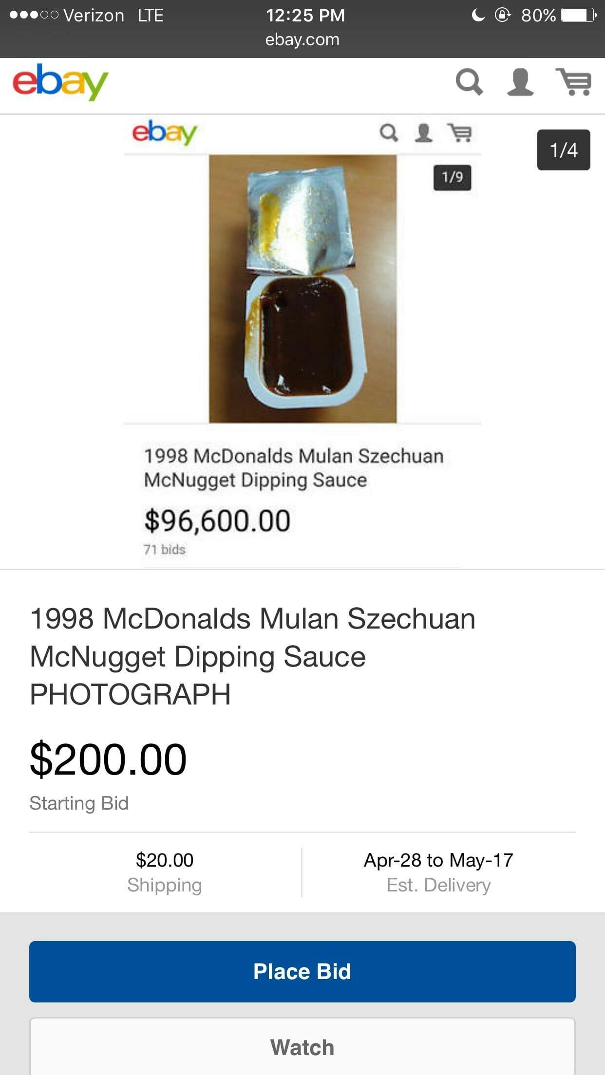 szechuan sauce on ebay