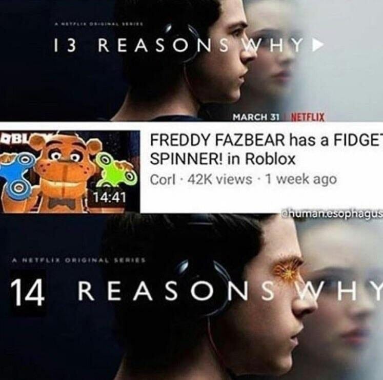 14 reasons meme freddy fazbear fidget spinner 