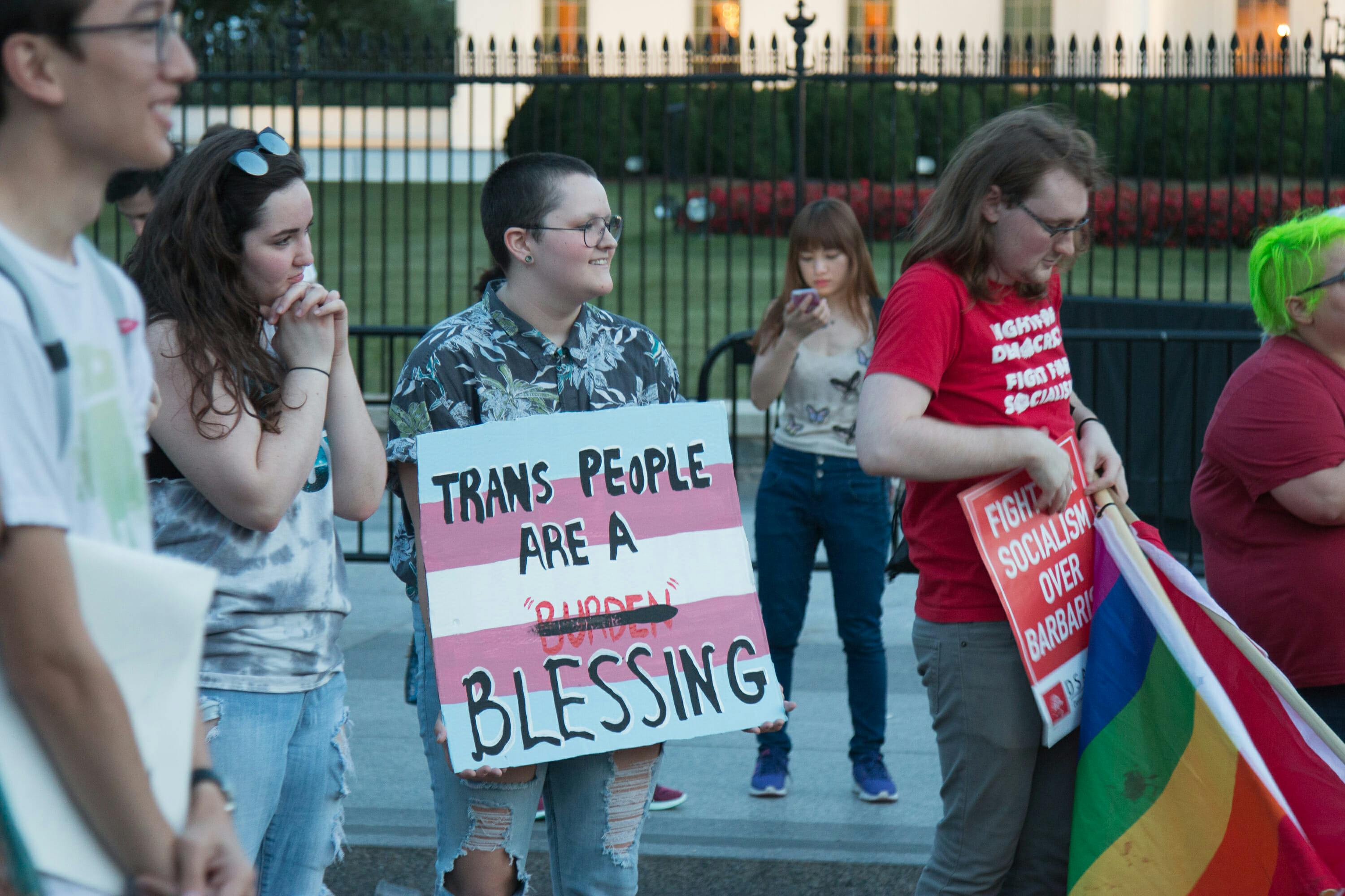 trans protest at white house