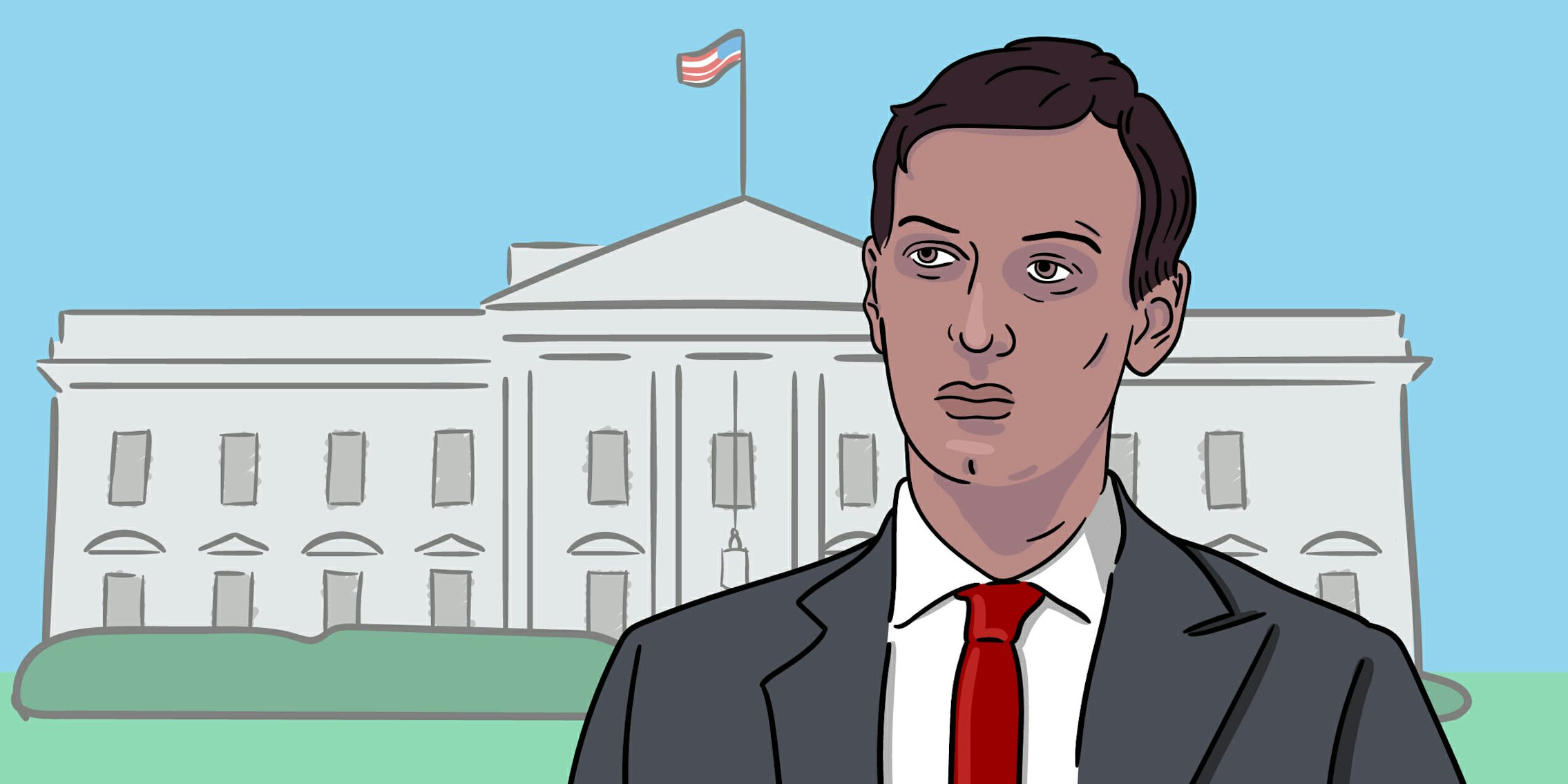 Jared Kushner in front of the White House