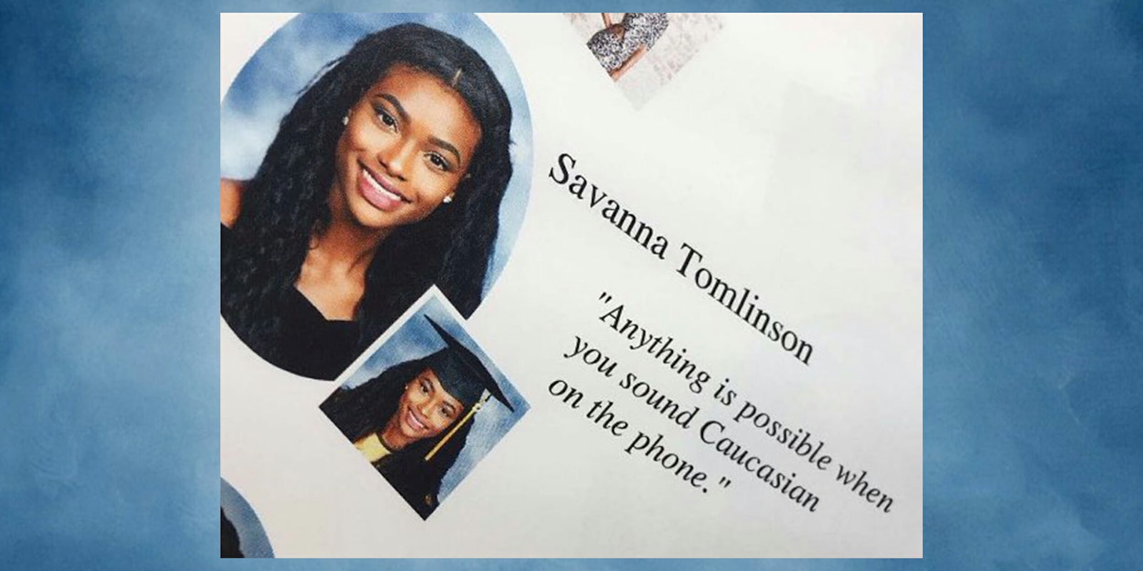 Savanna Tomlinson yearbook quote