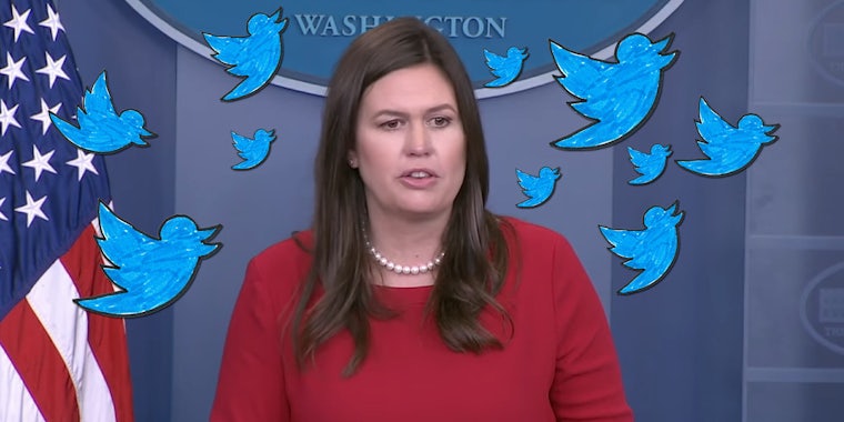The official White House Press Secretary Twitter account, @PressSec, no longer is exclusive in which member of the media it follows.