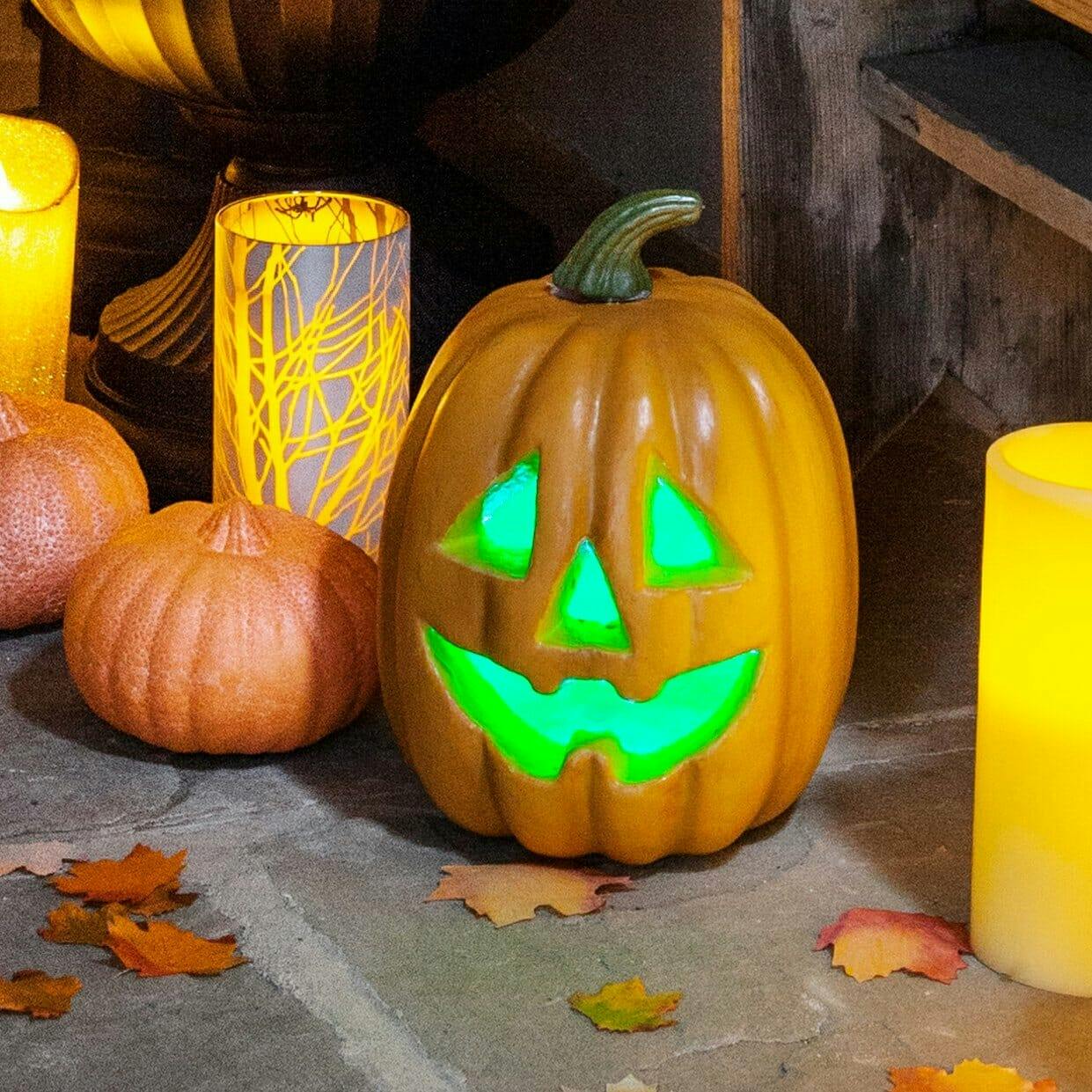 pre-carved pumpkin