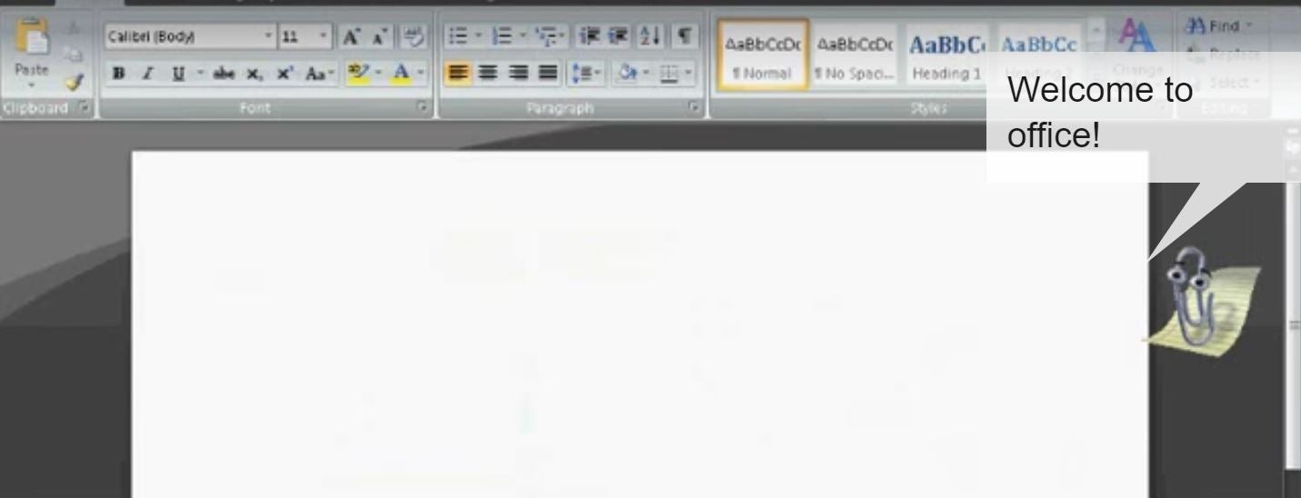 microsoft office paper clip clippit