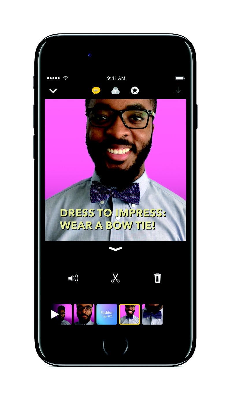 Clips App, Man on pink background