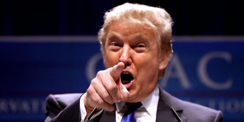 Donald Trump Pointing Finger at Camera