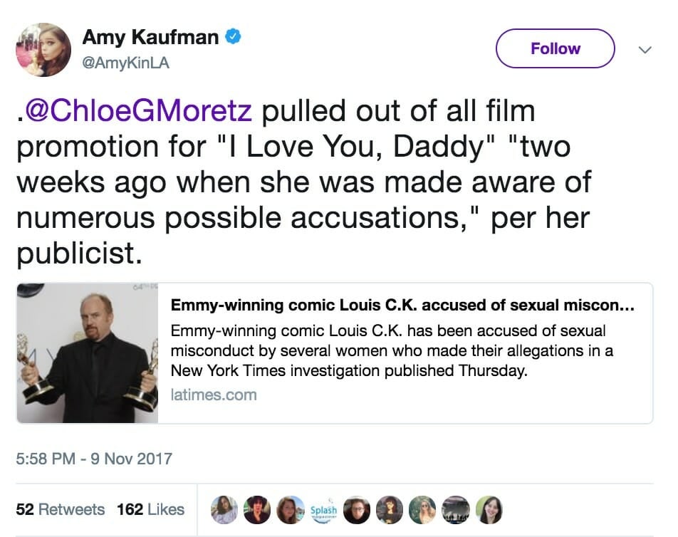 louis ck sexual harassment news