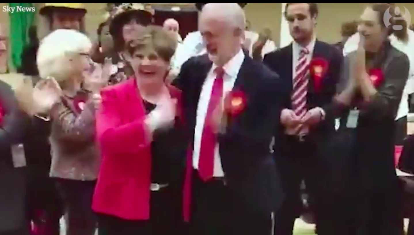 jeremy corbyn high five
