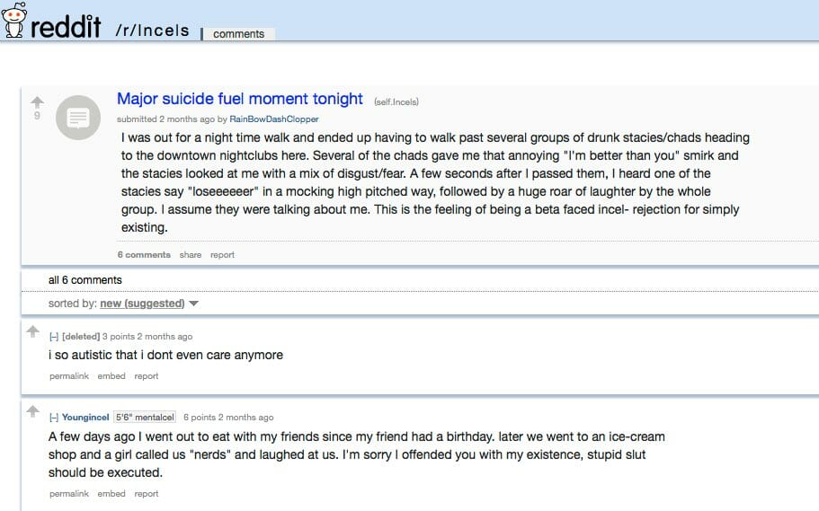 incels suicide fuel