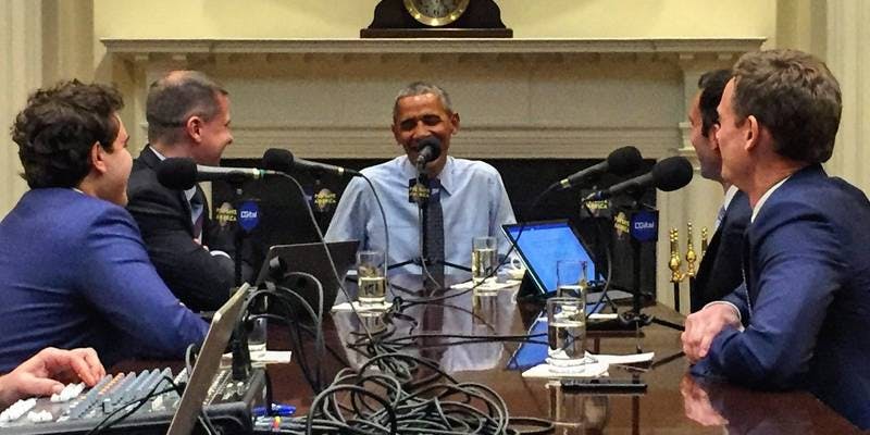 best political podcasts: Pod Save America with President Barack Obama