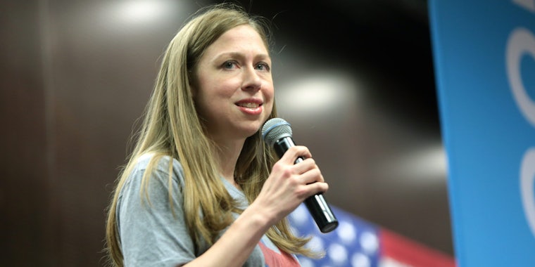 Chelsea Clinton campaigning for her mother Hillary Clinton during the 2016 presidential election.