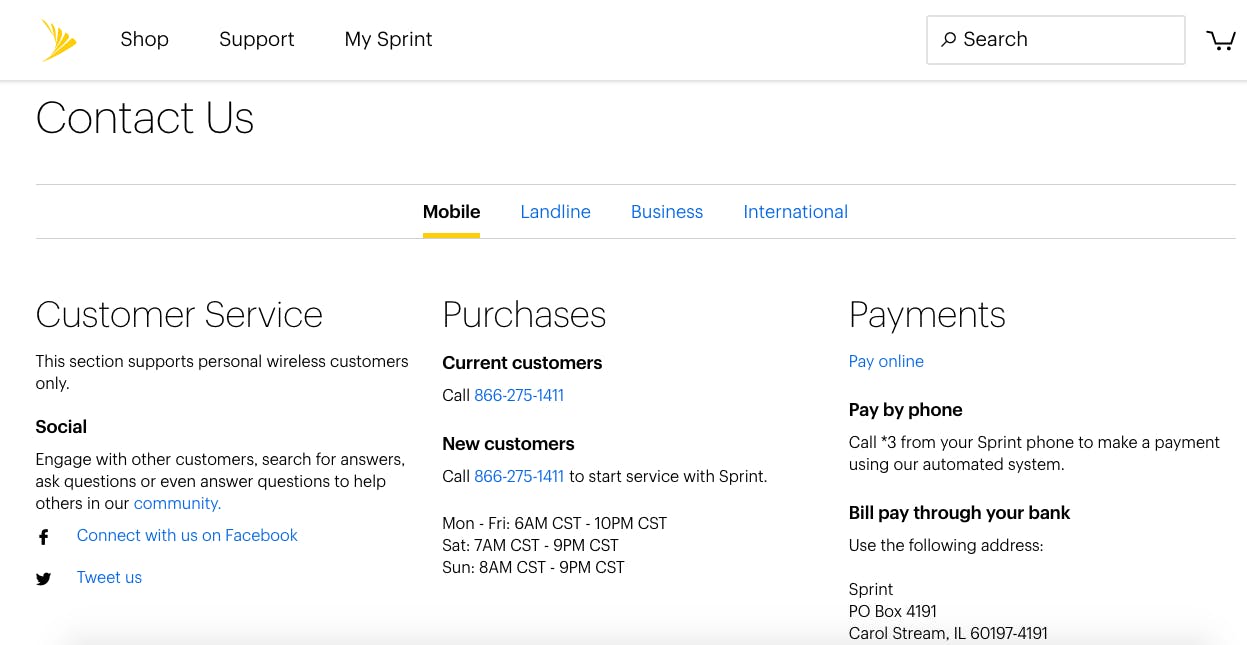 The fastest way to talk to a real person on Sprint customer service